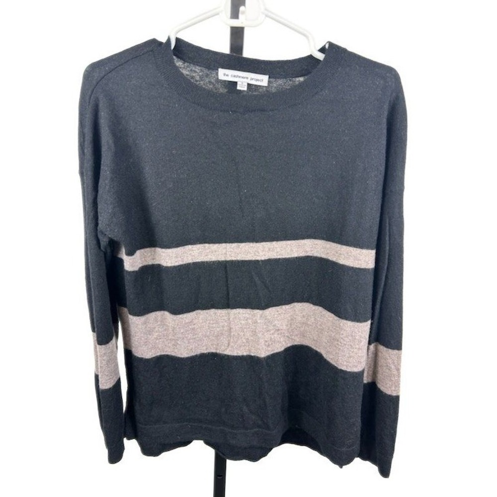 The Cashmere Project 100% Cashmere Long Sleeve Sweater Striped Size Small